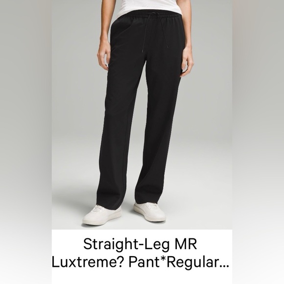 lululemon athletica Pants - Lululemon straight leg MR elastic waist trouser L women’s